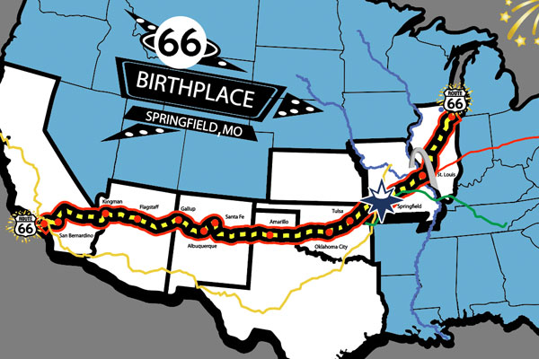 Route 66 Mosaic Map